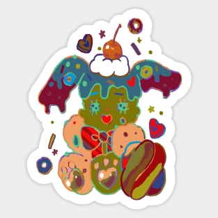 fluffy baby bunny lovers Sticker